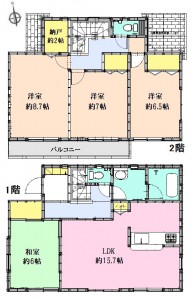 ミッドランド　平地町B号棟間取り